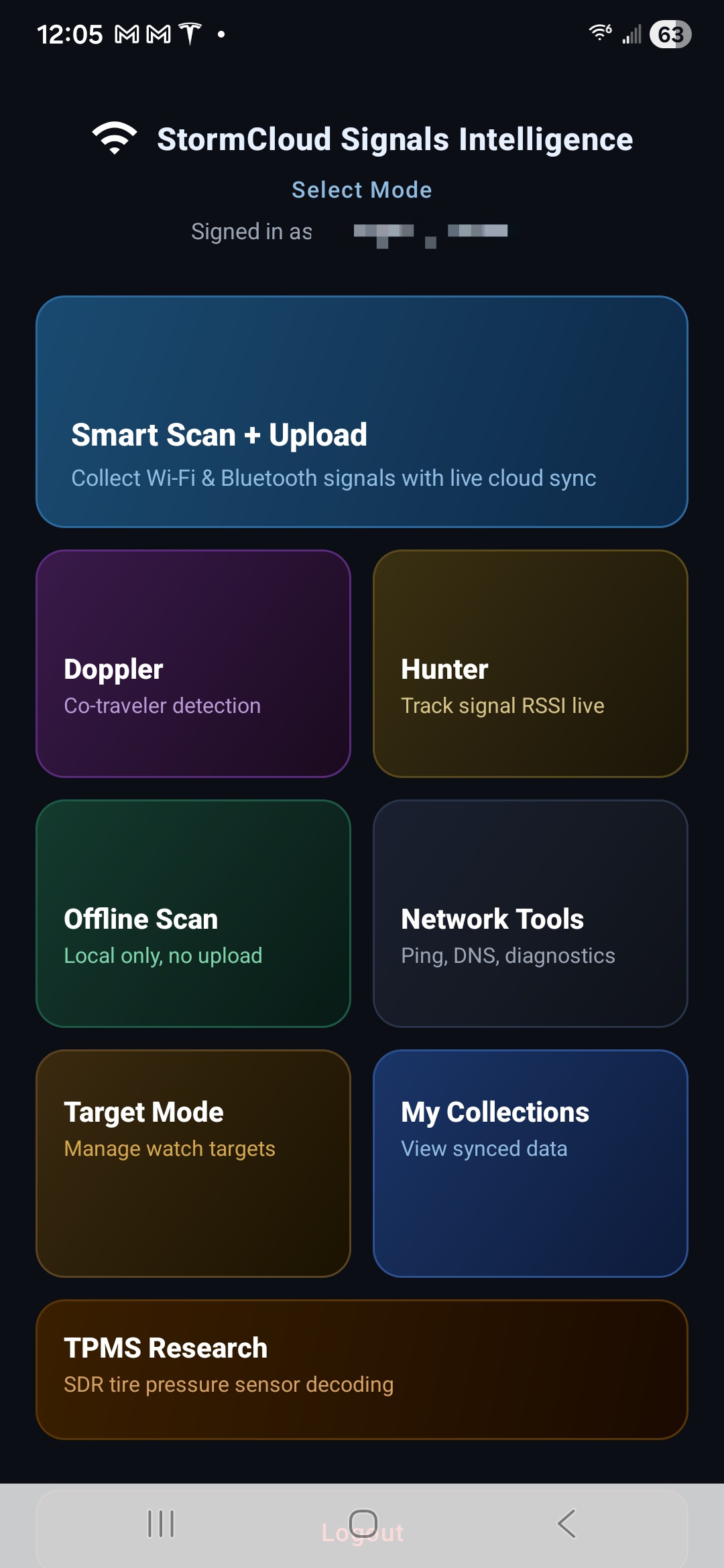 StormCloud app screenshot